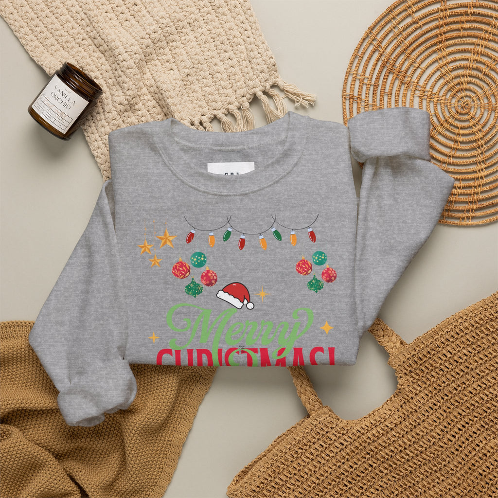 Merry Christmas Crewneck Sweatshirt — Festive Holiday Gift Sweater
