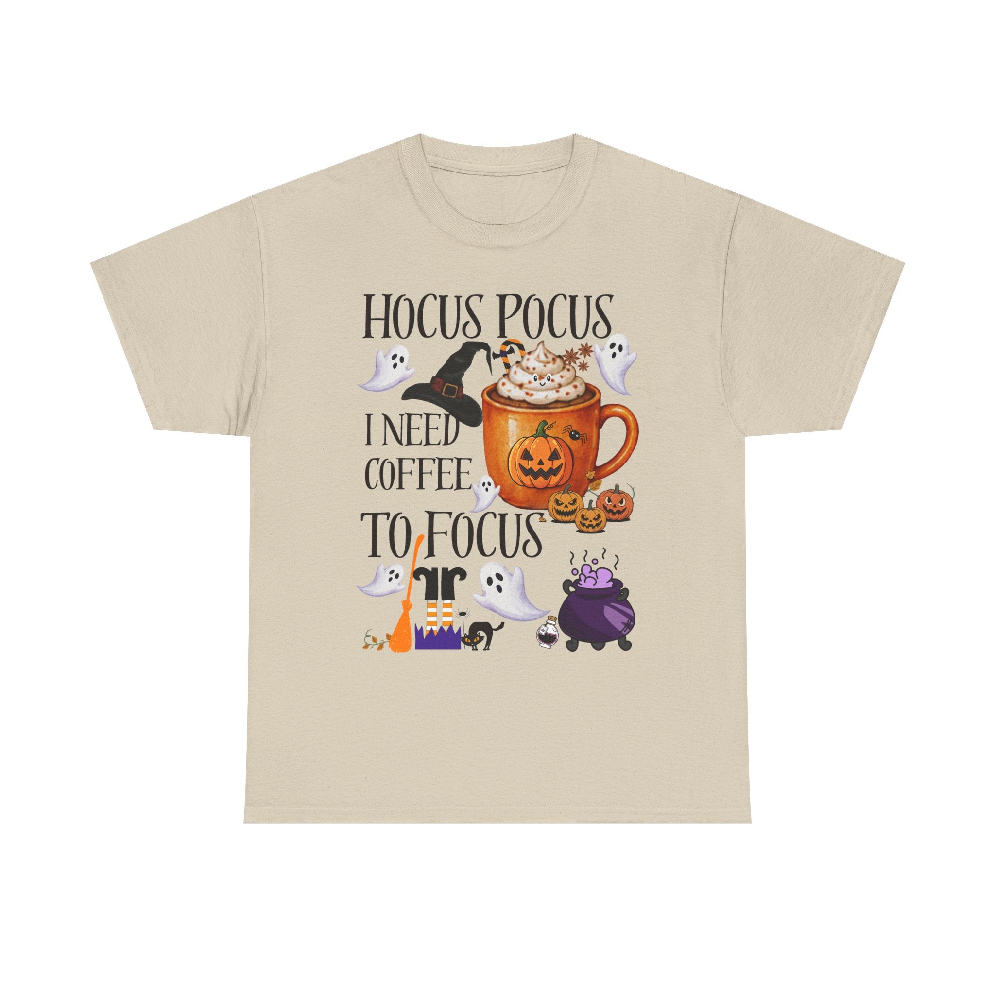Hocus Pocus I Need Coffee To Focus T-Shirt — Halloween Coffee Tee