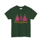 Christmas Tree Tee — Pink  "Merry Christmas" Holiday Shirt