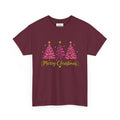 Christmas Tree Tee — Pink  "Merry Christmas" Holiday Shirt