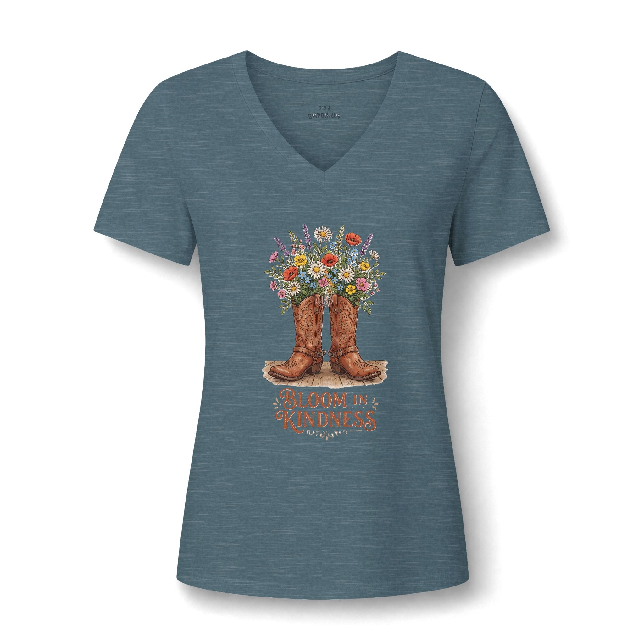 Bloom in Kindness V-Neck Tee