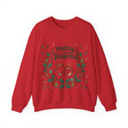 Christmas Mug Wreath Sweatshirt — "Merry Christmas" Festive Holiday Crewneck