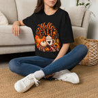 Hello Fall T-Shirt – Autumn Pumpkin Coffee Graphic Tee