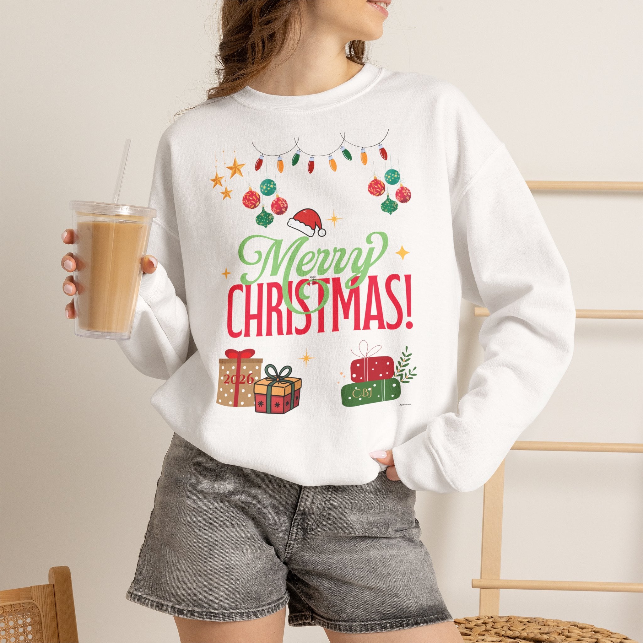 Merry Christmas Crewneck Sweatshirt — Festive Holiday Gift Sweater