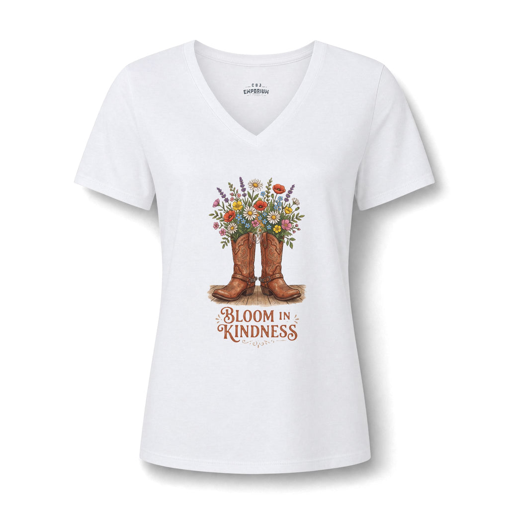 Bloom in Kindness V-Neck Tee