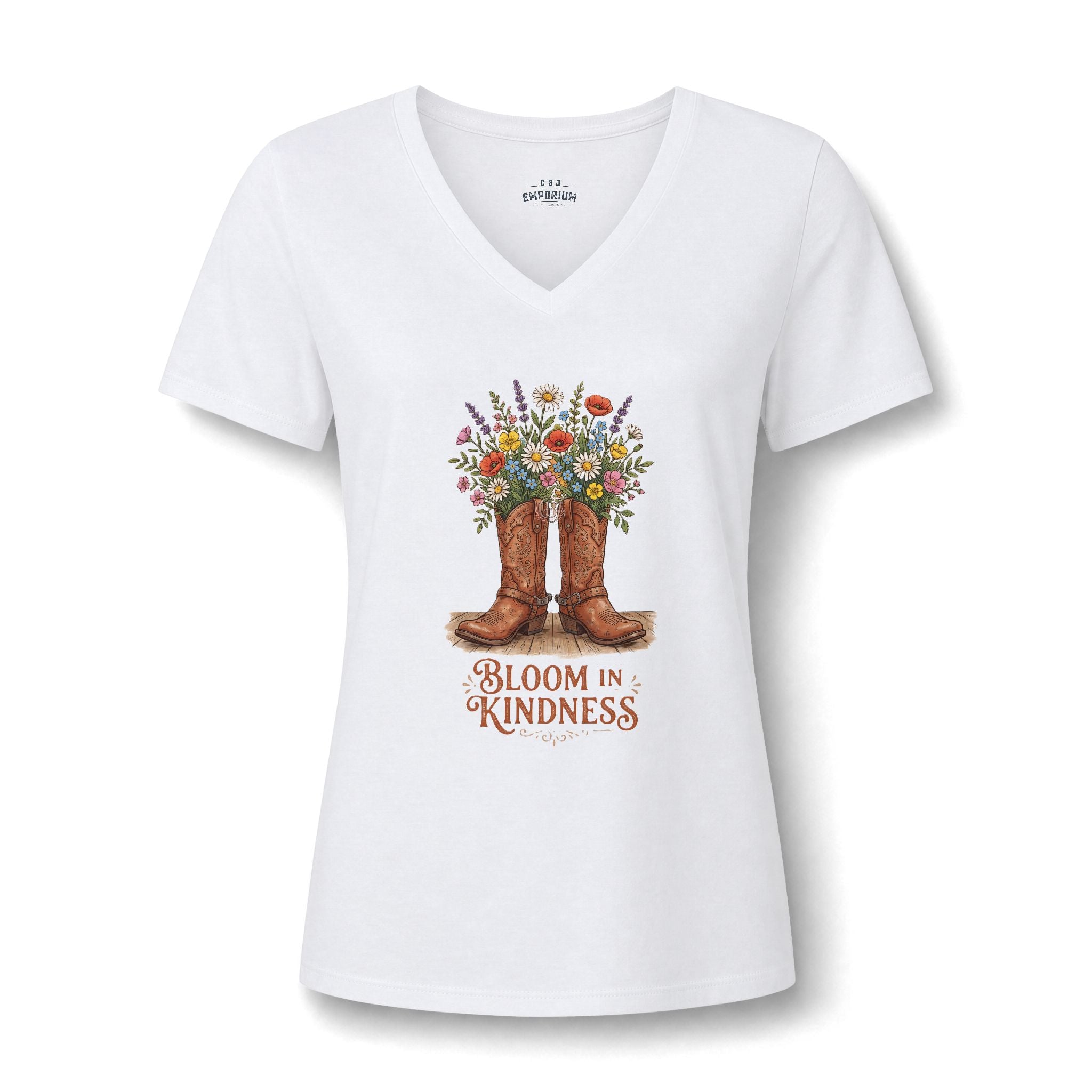 Bloom in Kindness V-Neck Tee