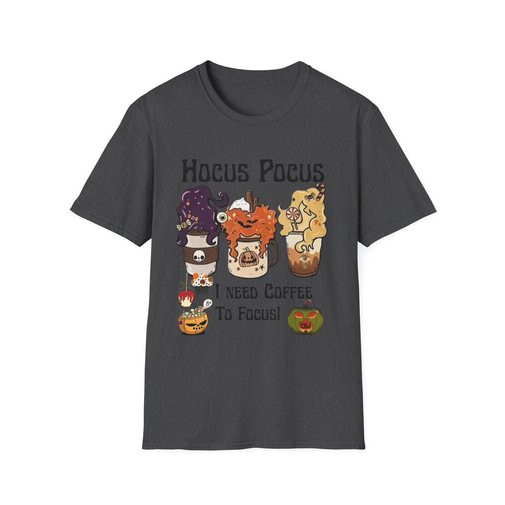 Hocus Pocus Coffee Tee — Cute Witch Sisters Halloween T‑Shirt