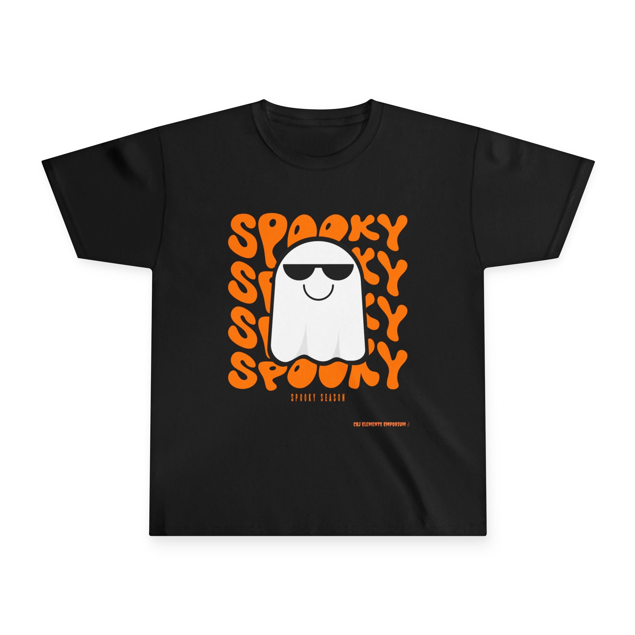 Youth Halloween Tee — "Just Here for the Boos" Ghosts Shirt