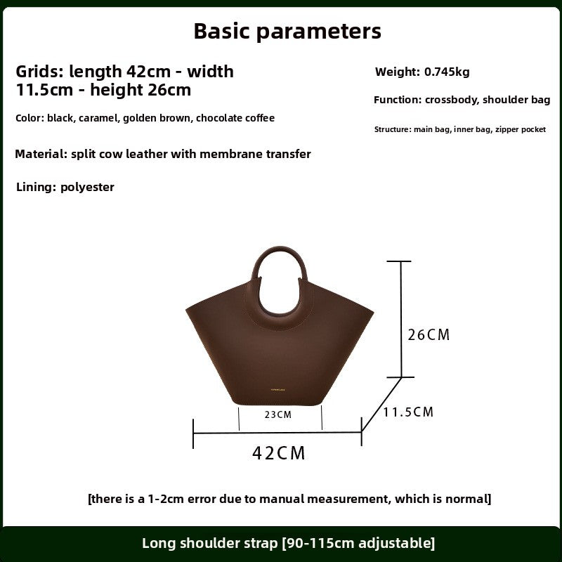 Genuine Leather Women's Bags Elegant Large Capacity